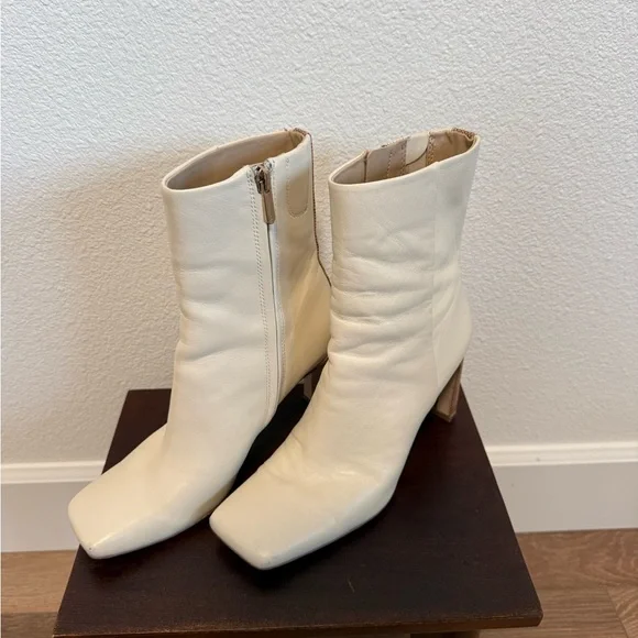 Sam Edelman Ivory Ankle Booties - Picture 3 of 5